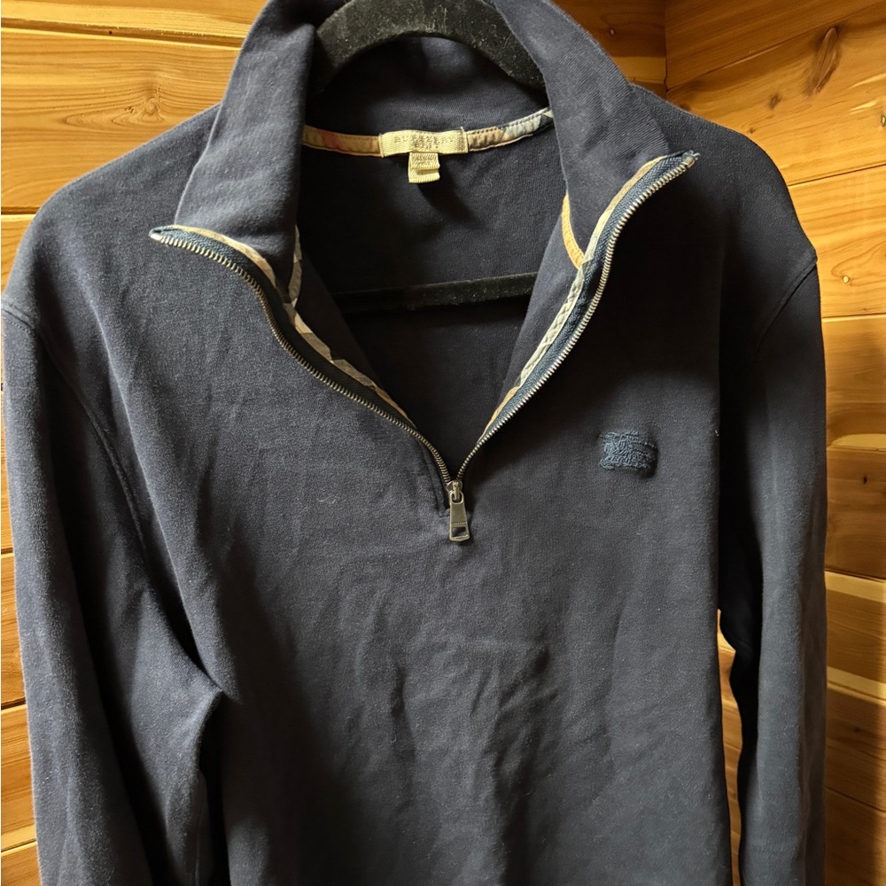 Burberry Quarter (1/4) Zip in Navy